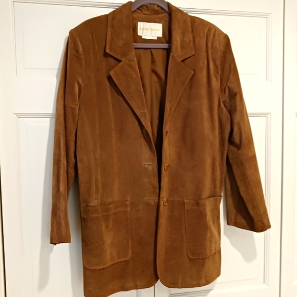 Margaret Godfrey Jackets & Blazers - Vintage Margaret Godfrey camel brown suede jacket